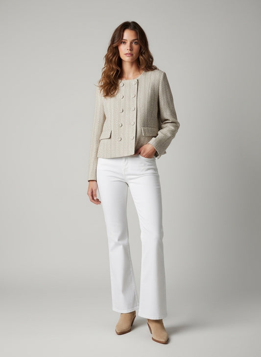 Giacca chanel corta beige Pho Firenze
