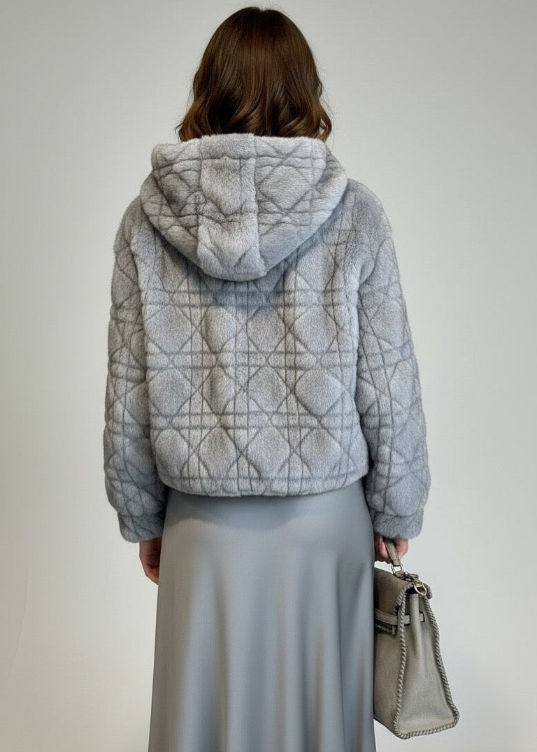 Eco pelliccia color denim Pho