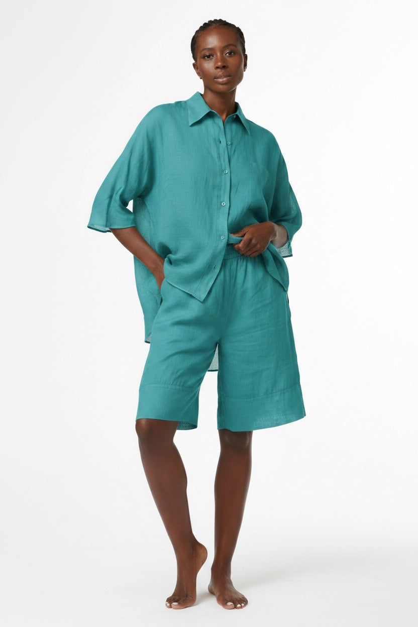 Camicia ampia Fisico ottanio