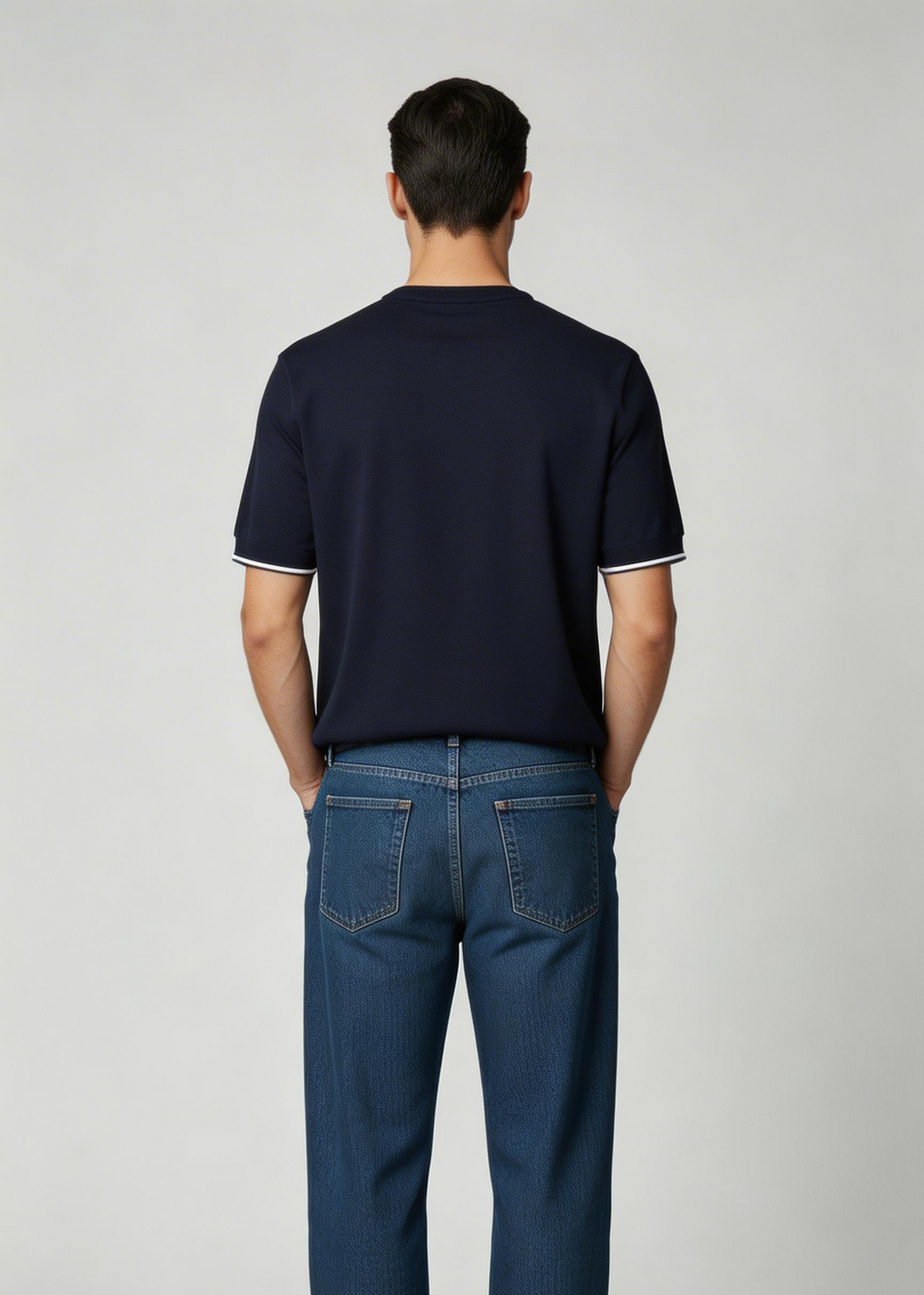 T-shirt Giro basic Blu
