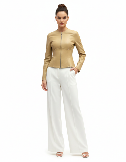 Giacca in pelle Desa 1972 con zip