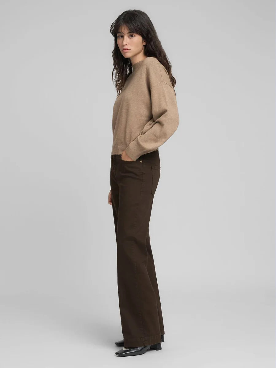 Pullover Replay girocollo in tabacco