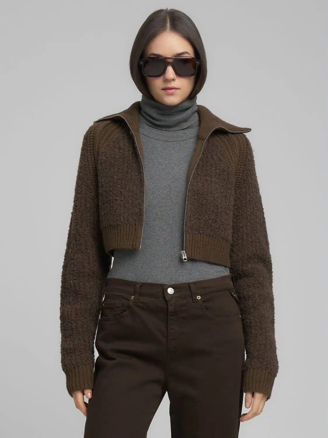 Maglione cropped cacao Replay