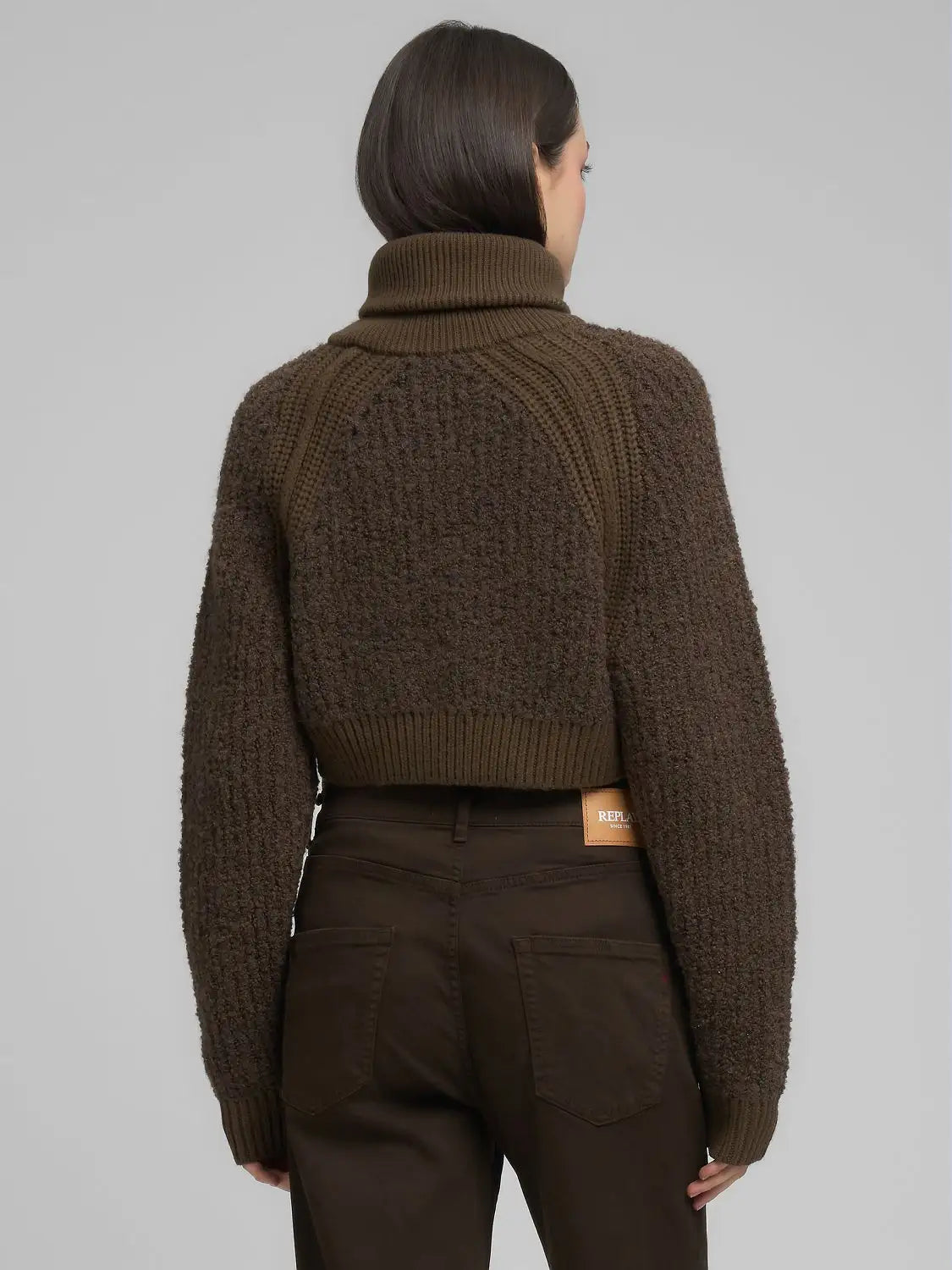 Maglione cropped cacao Replay