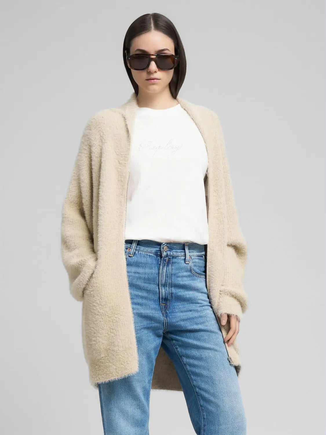 Bomber maglia soft hairy Replay