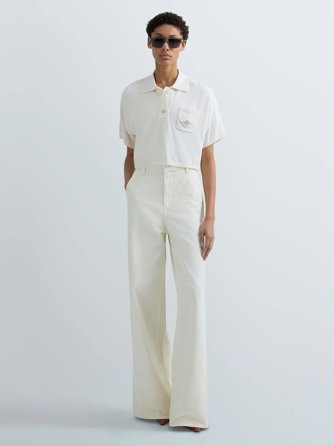 Polo cropped bianca Replay