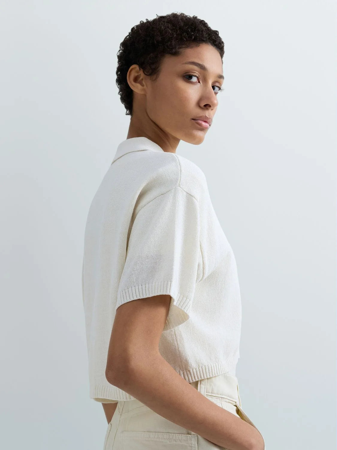 Polo cropped bianca Replay