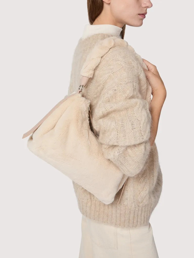 Borsa Boheme eco fur panna Coccinelle