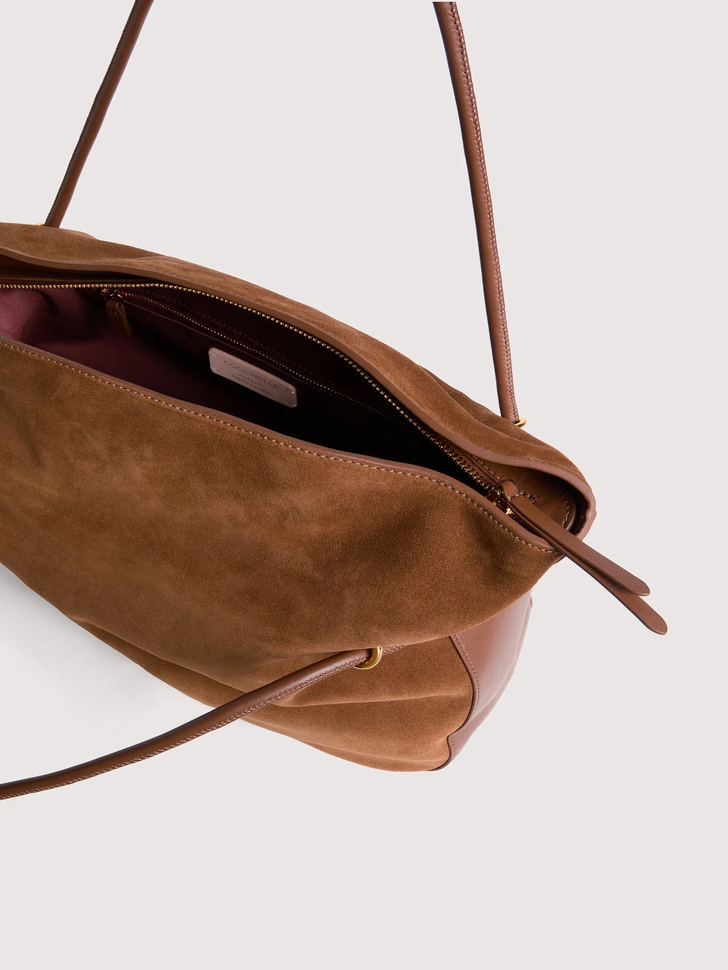 Shopper Lizzie suede cognac Coccinelle