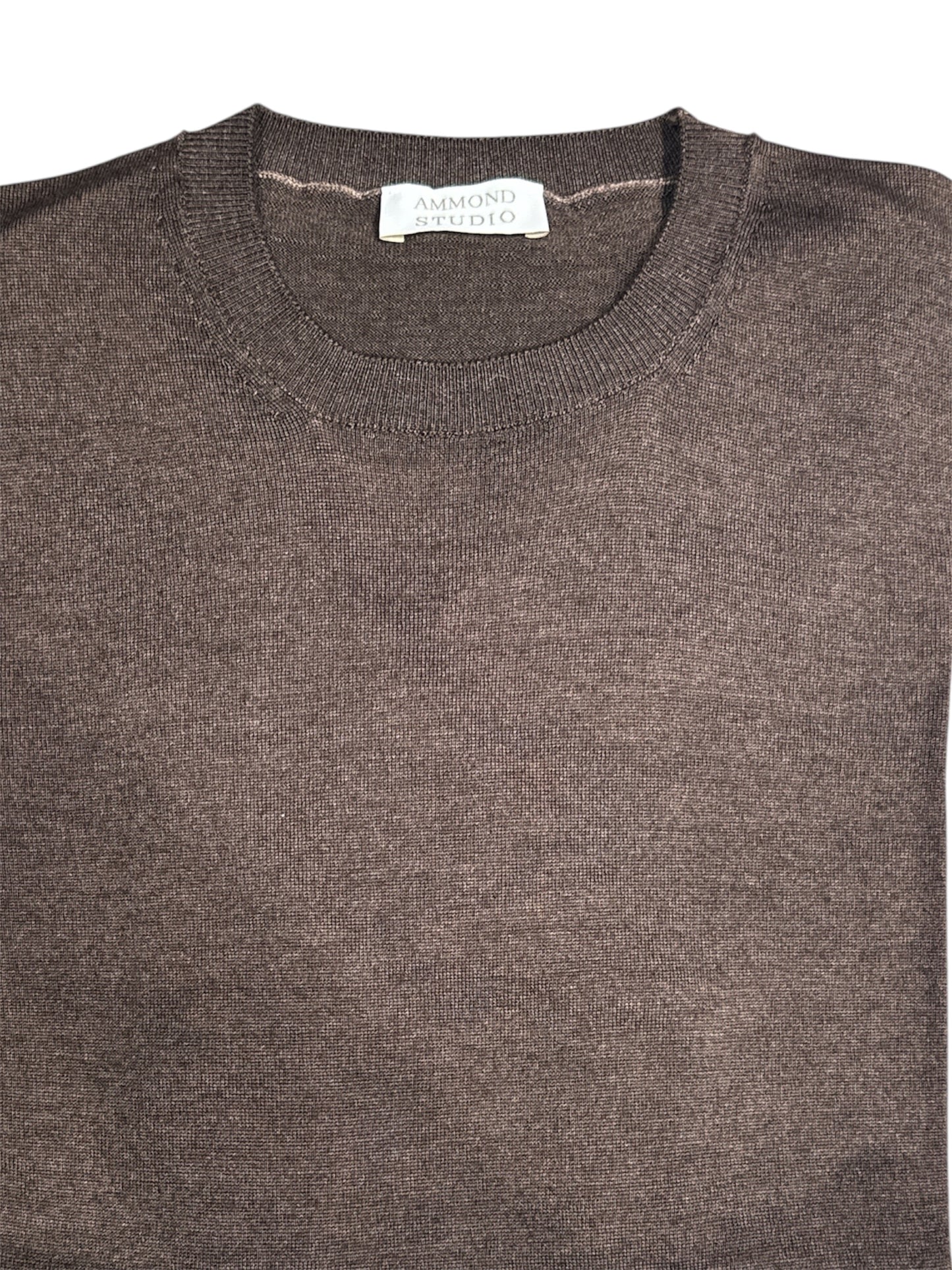 Girocollo marrone vintage lana Ammond