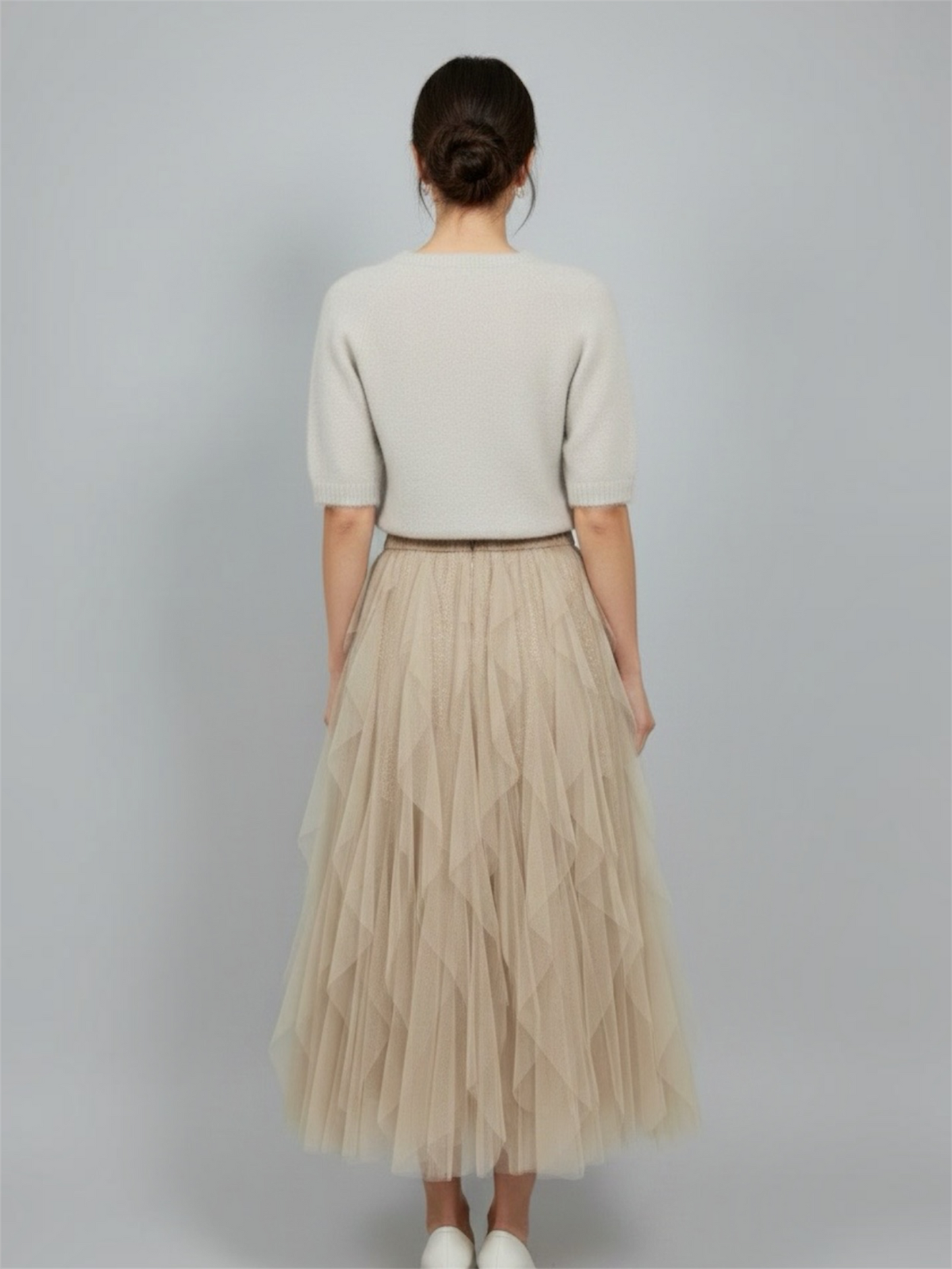 Gonna lunga tulle e pizzo Ermanno Firenze