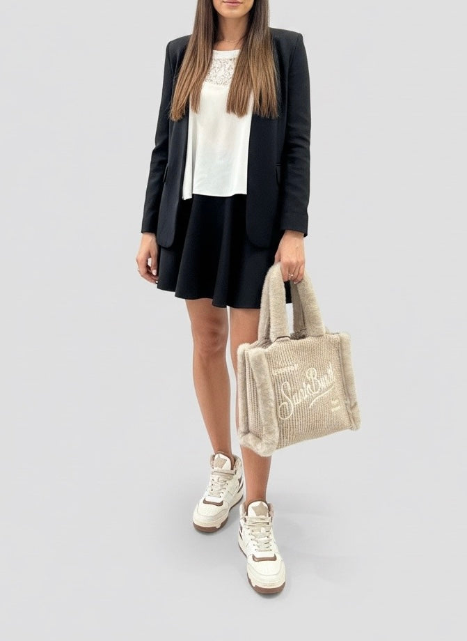 Borsa Colette Shearling Rib St. Barth
