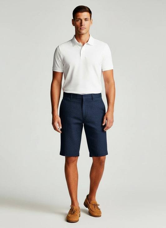 Bermuda lino blu Gino Gori