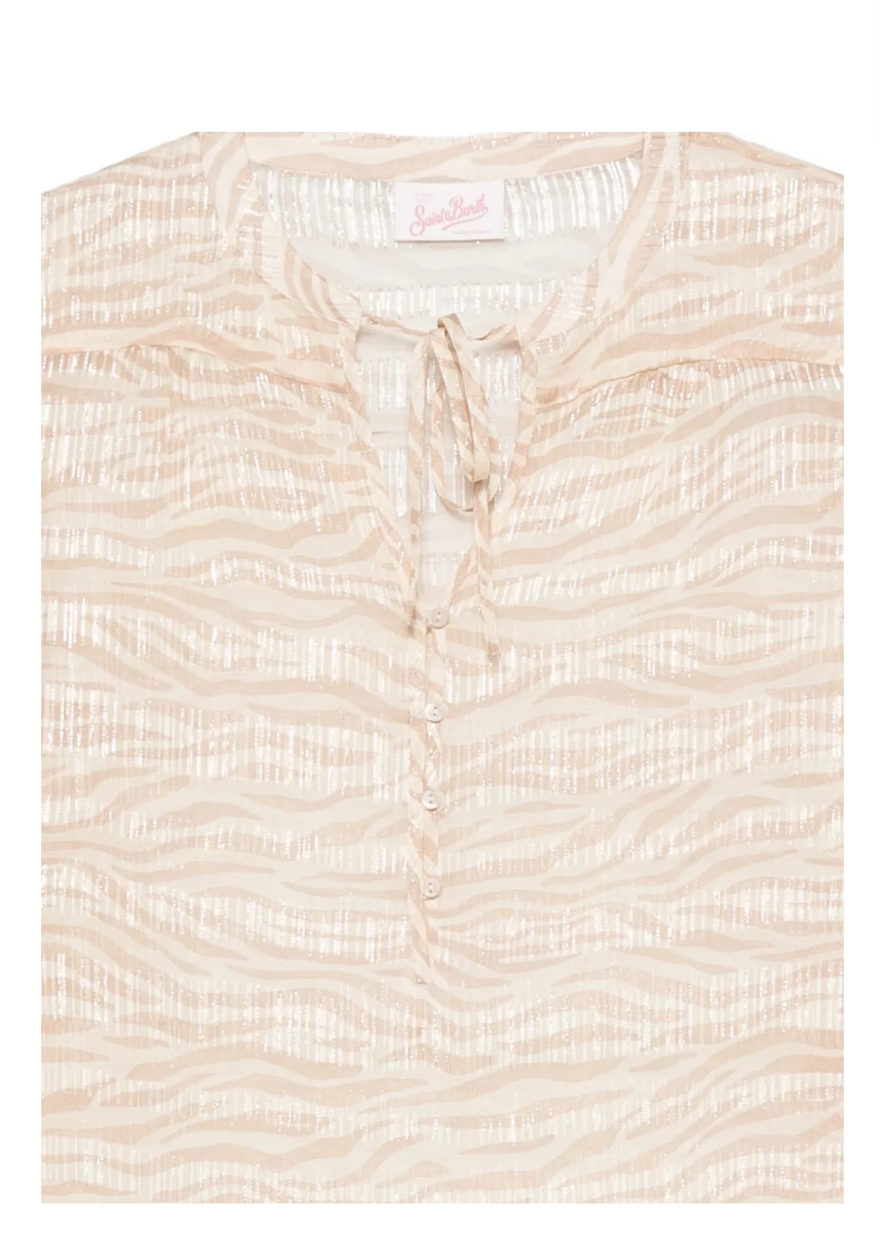 Camicia voile stampato St Barth cipria