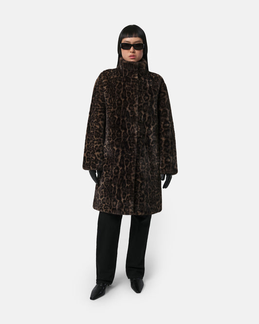 Cappotto dark leopard