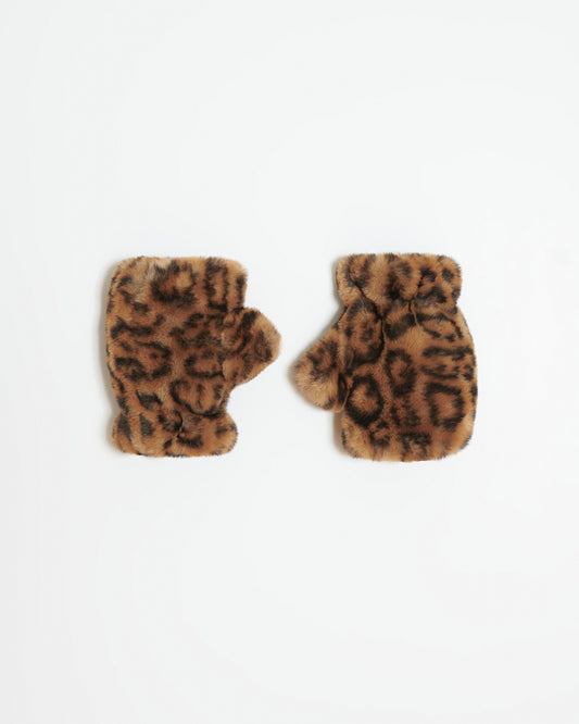 Manicotti leopard cuoio