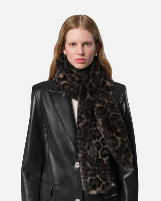 Sciarpa leopardata eco-fur Apparis