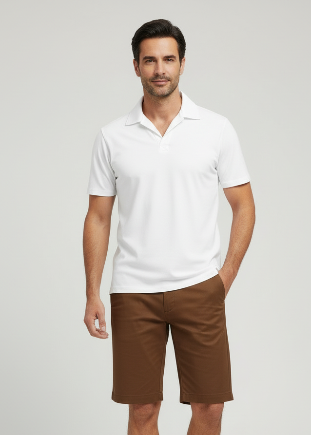 Polo Key jersey bianca