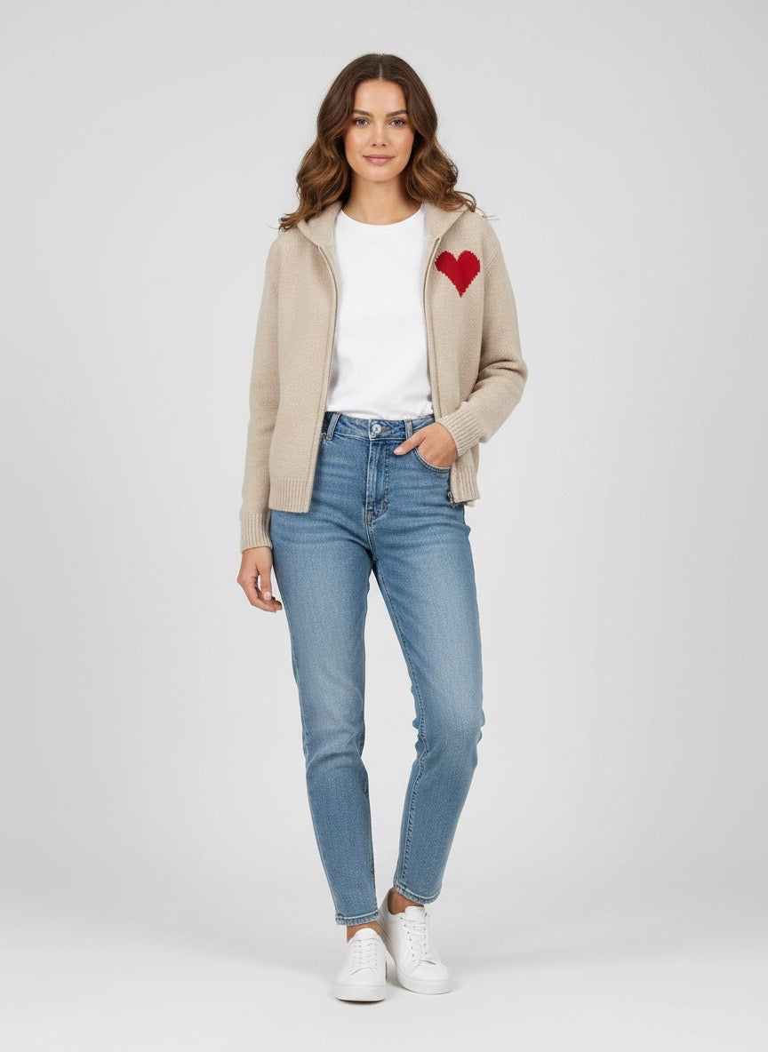 Cardigan Kyla Hoodie cuore St.Barth