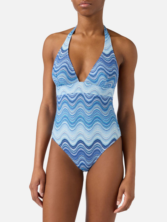Intero vela chevron blu Saint Barth