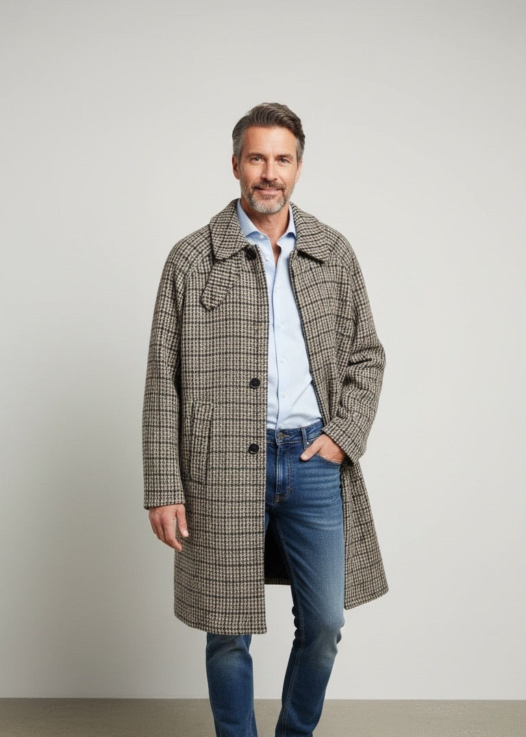 Cappotto in tweed pied de poule