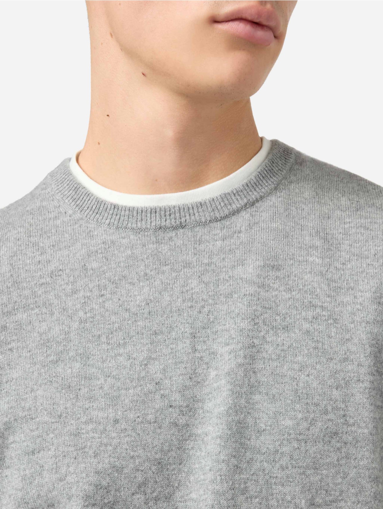 Maglione girocollo grigio Saint Barth