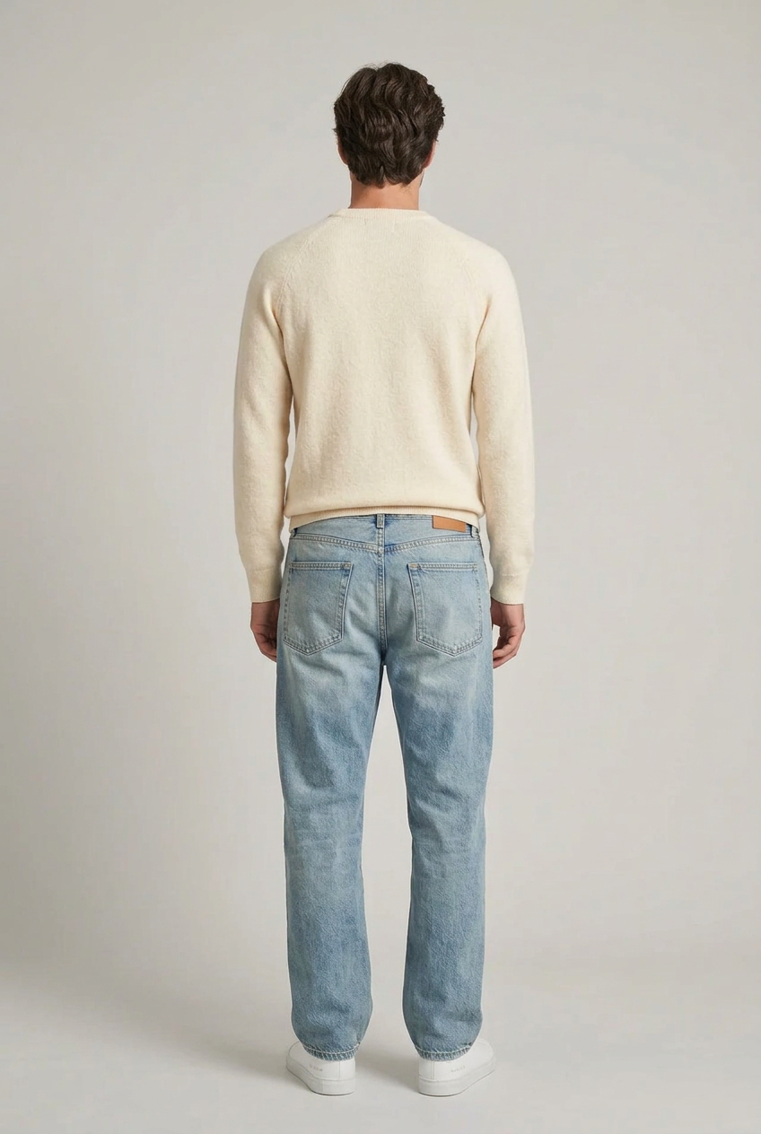 Maglione misto cashmere Saint Barth avorio
