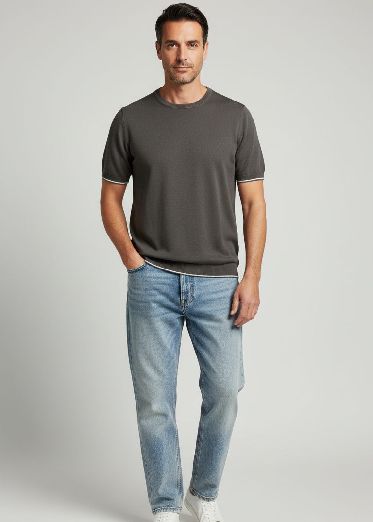 Maglia mezza manica moro