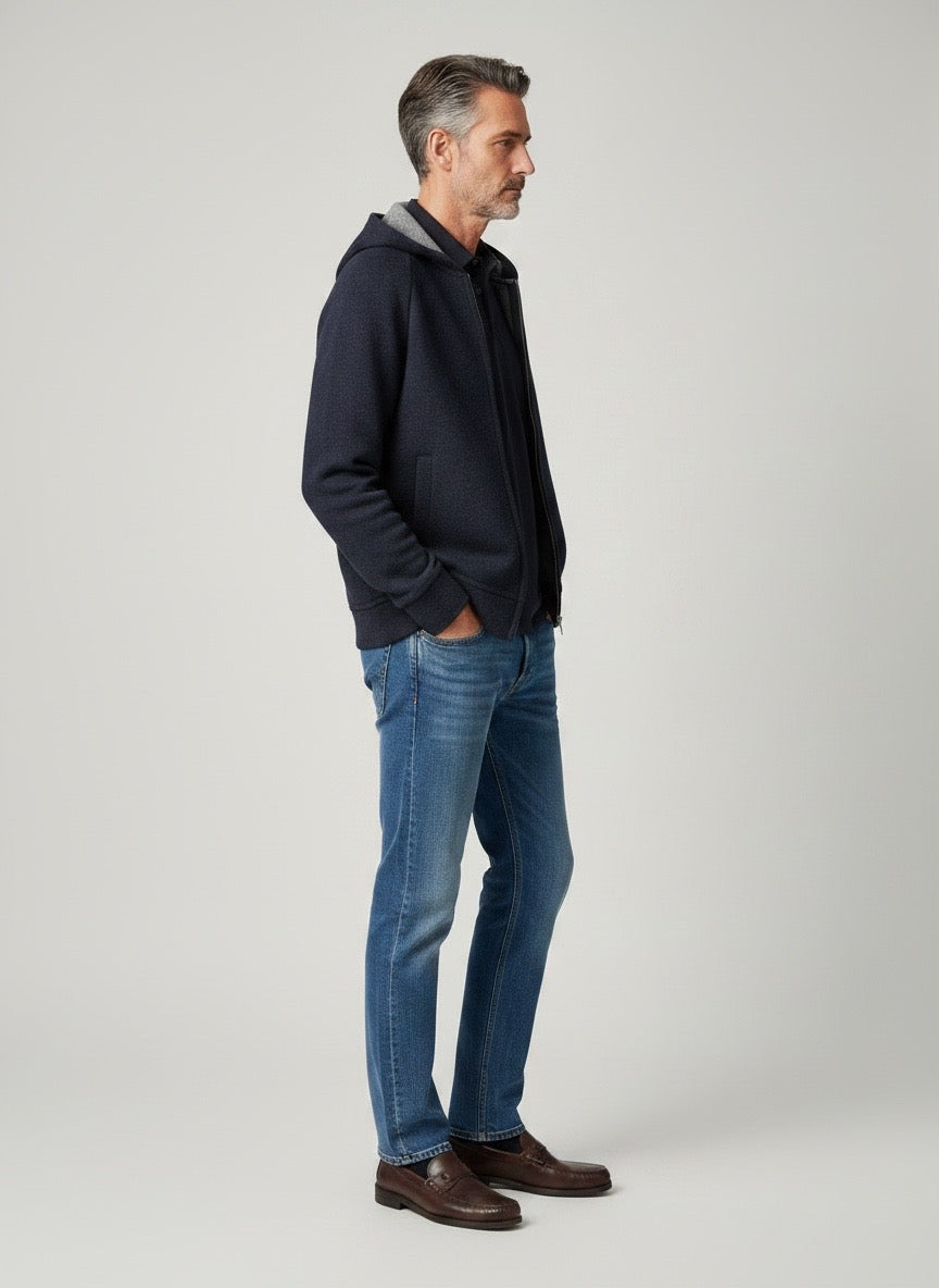Giacca in maglia blu Saint Barth