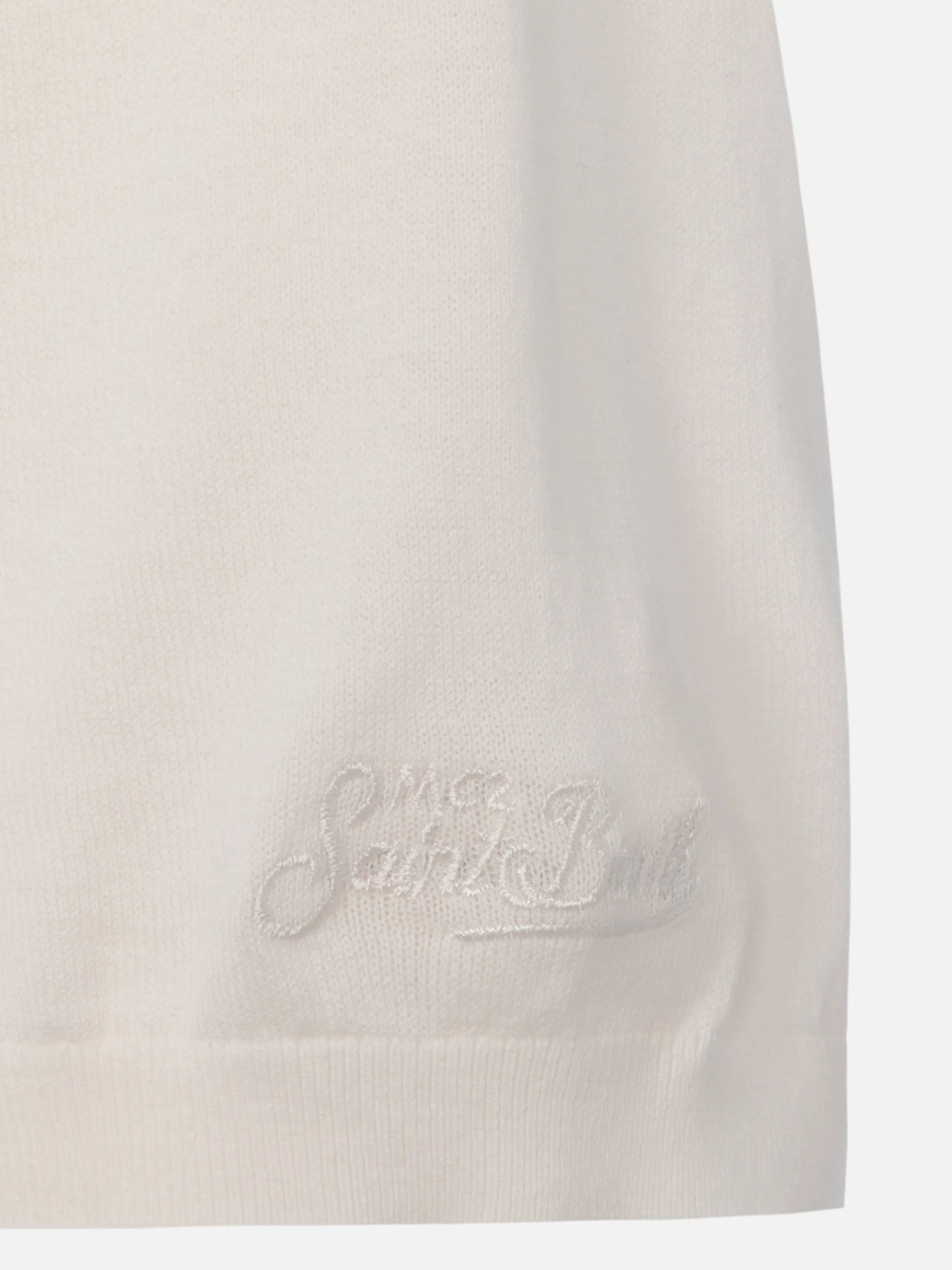 Polo cotone bianca Saint Barth