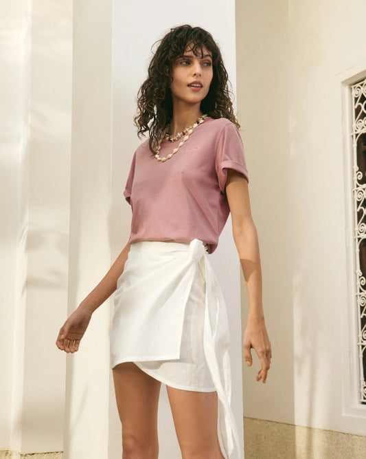 Gonna Manebì lino con nodo