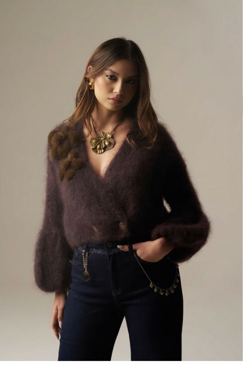Cardigan cioccolato Pho Firenze