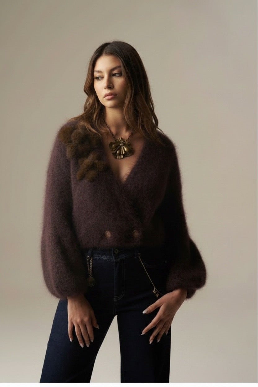 Cardigan cioccolato Pho Firenze