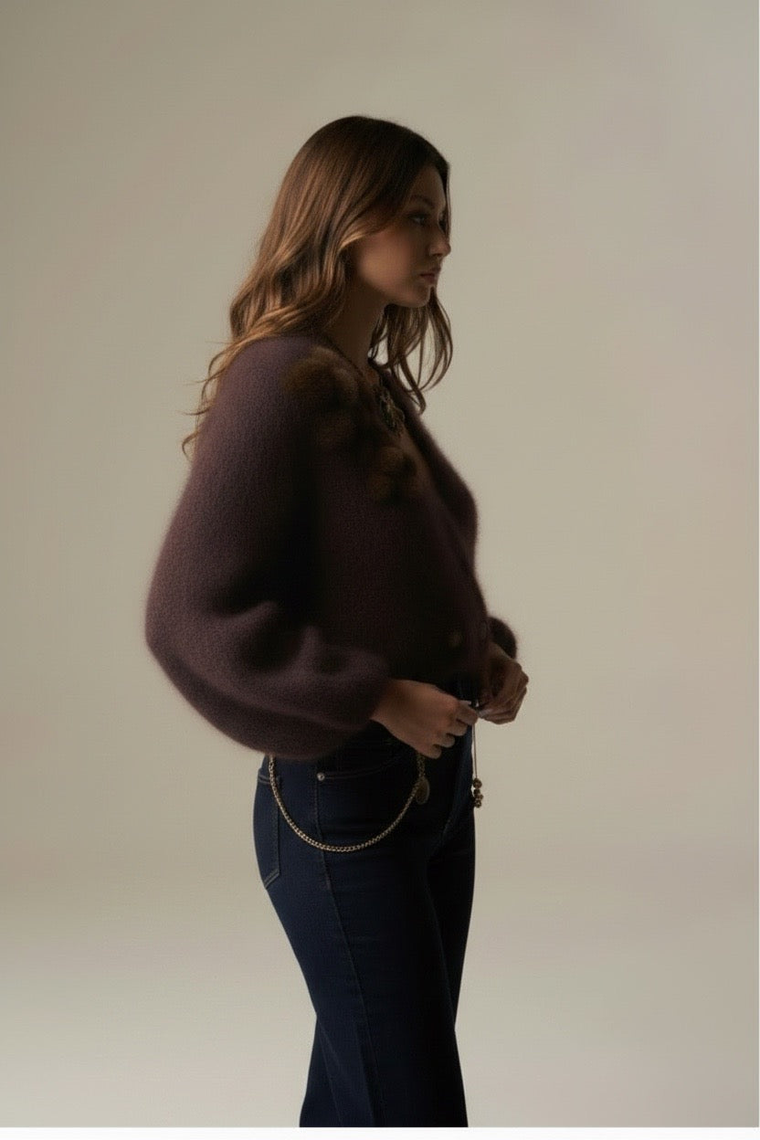 Cardigan cioccolato Pho Firenze