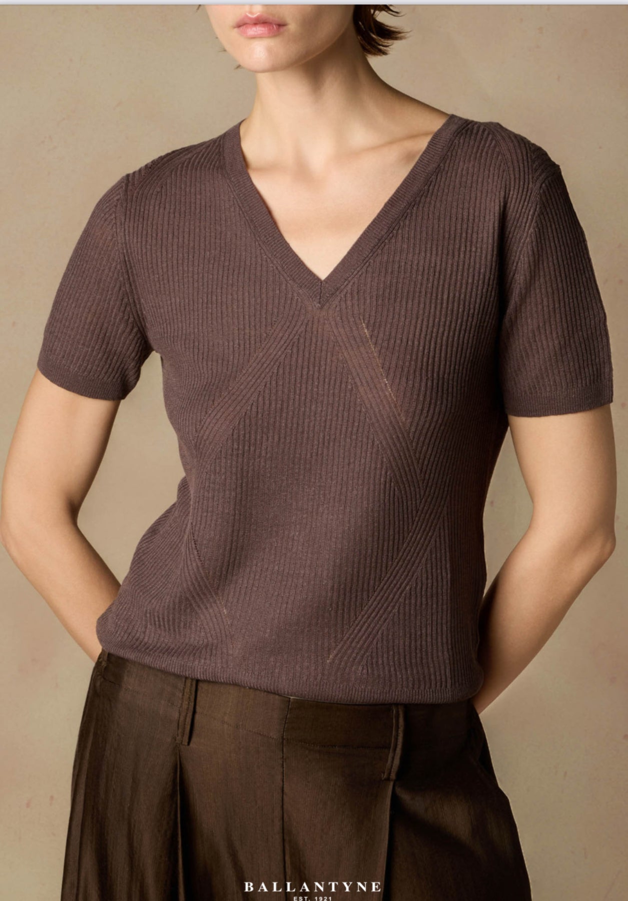 Pull mezza manica lino Ballantyne