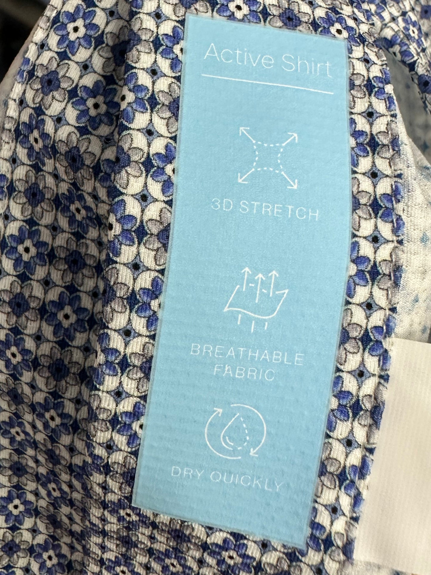 Camicia collo francese fantasia cravatta blu grigio