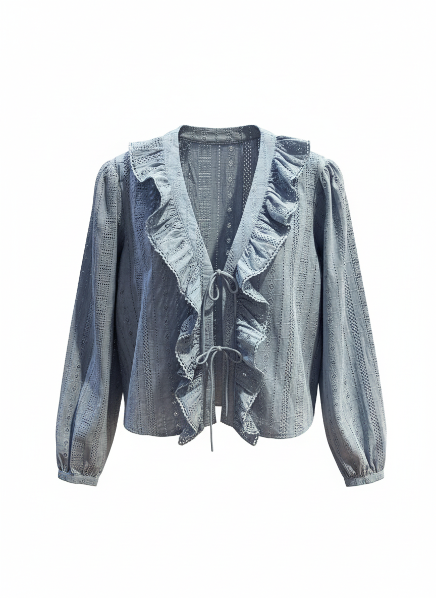 Camicia denim sangallo Mc2 Saint Barth