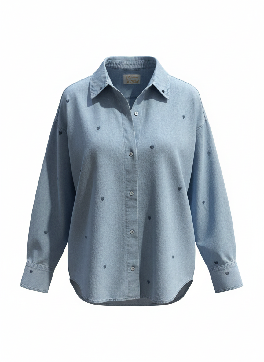 Camicia con cuori Mc2 Saint Barth