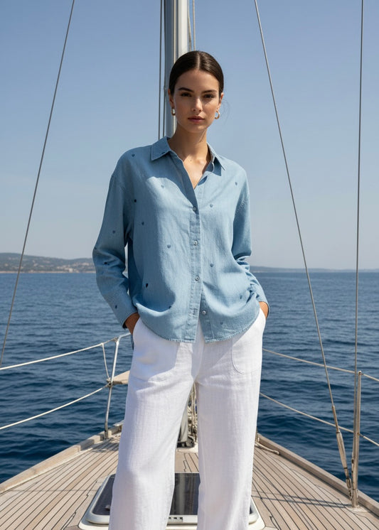 Camicia con cuori Mc2 Saint Barth
