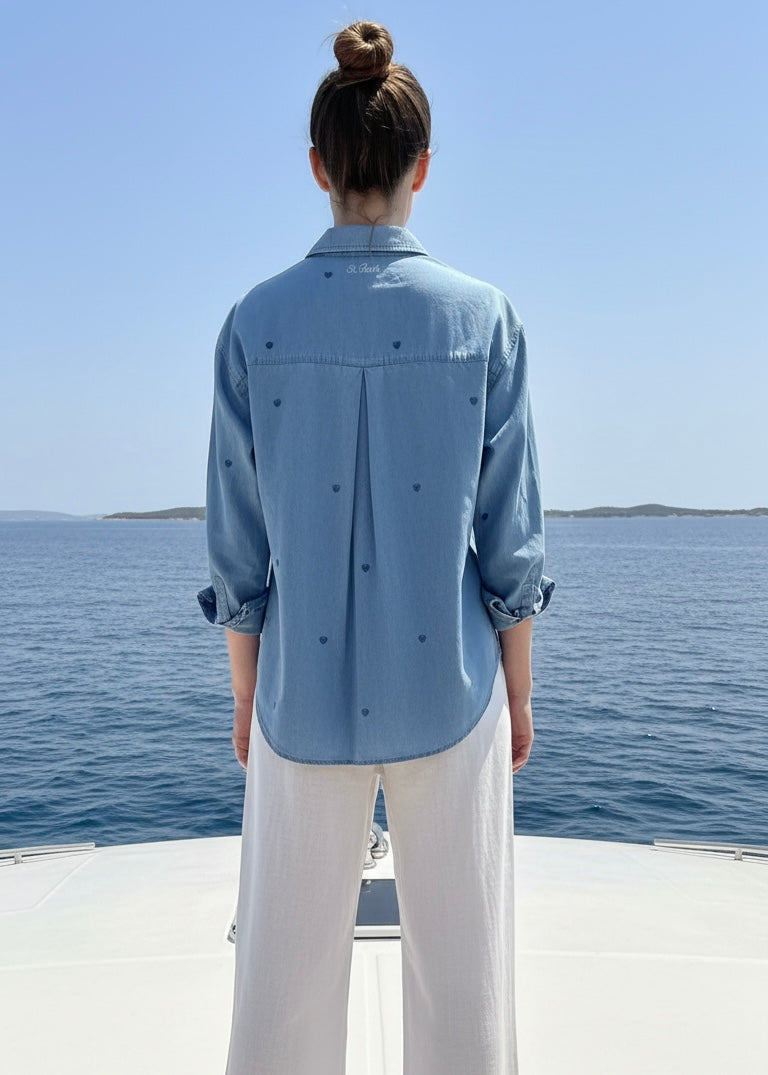 Camicia con cuori Mc2 Saint Barth