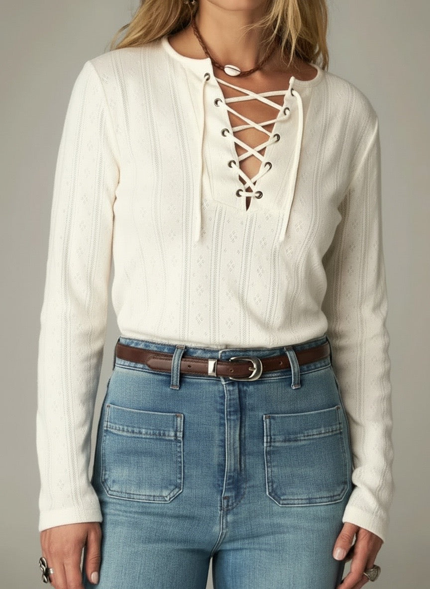 T-shirt con lacci Maison Hotel