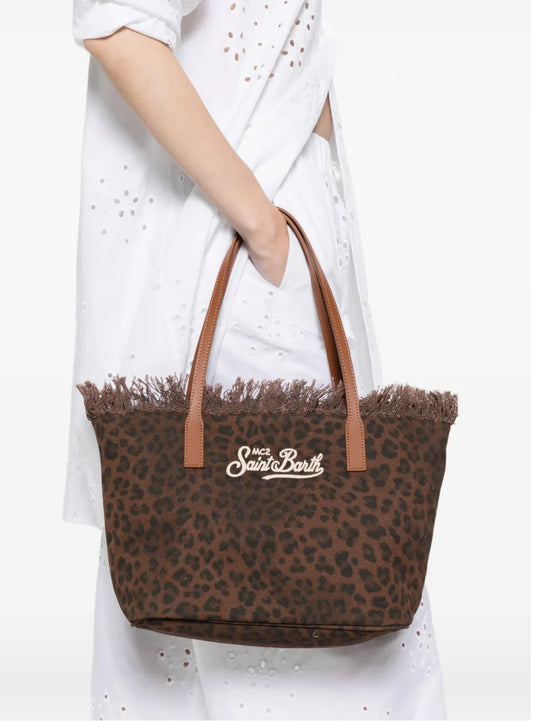 Borsa City medium leopardato