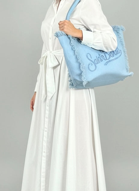 Borsa vanity regular strass azzurra