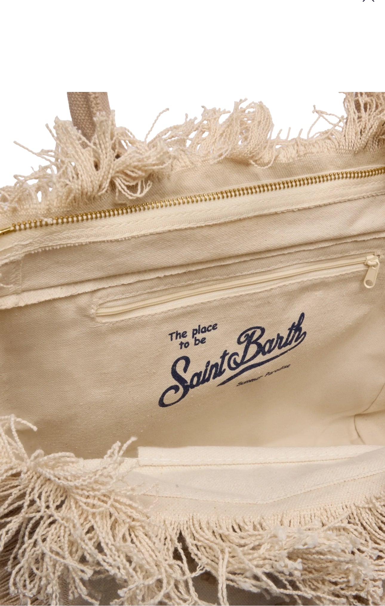 Borsa Vanity bianco beige Saint Barth