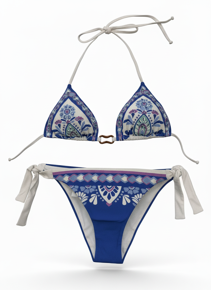 Bikini triangolo Raffaela D'Angelo color azzurro