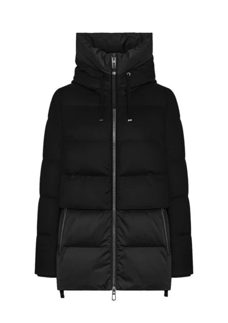 Piumino bimateriale nero Duno