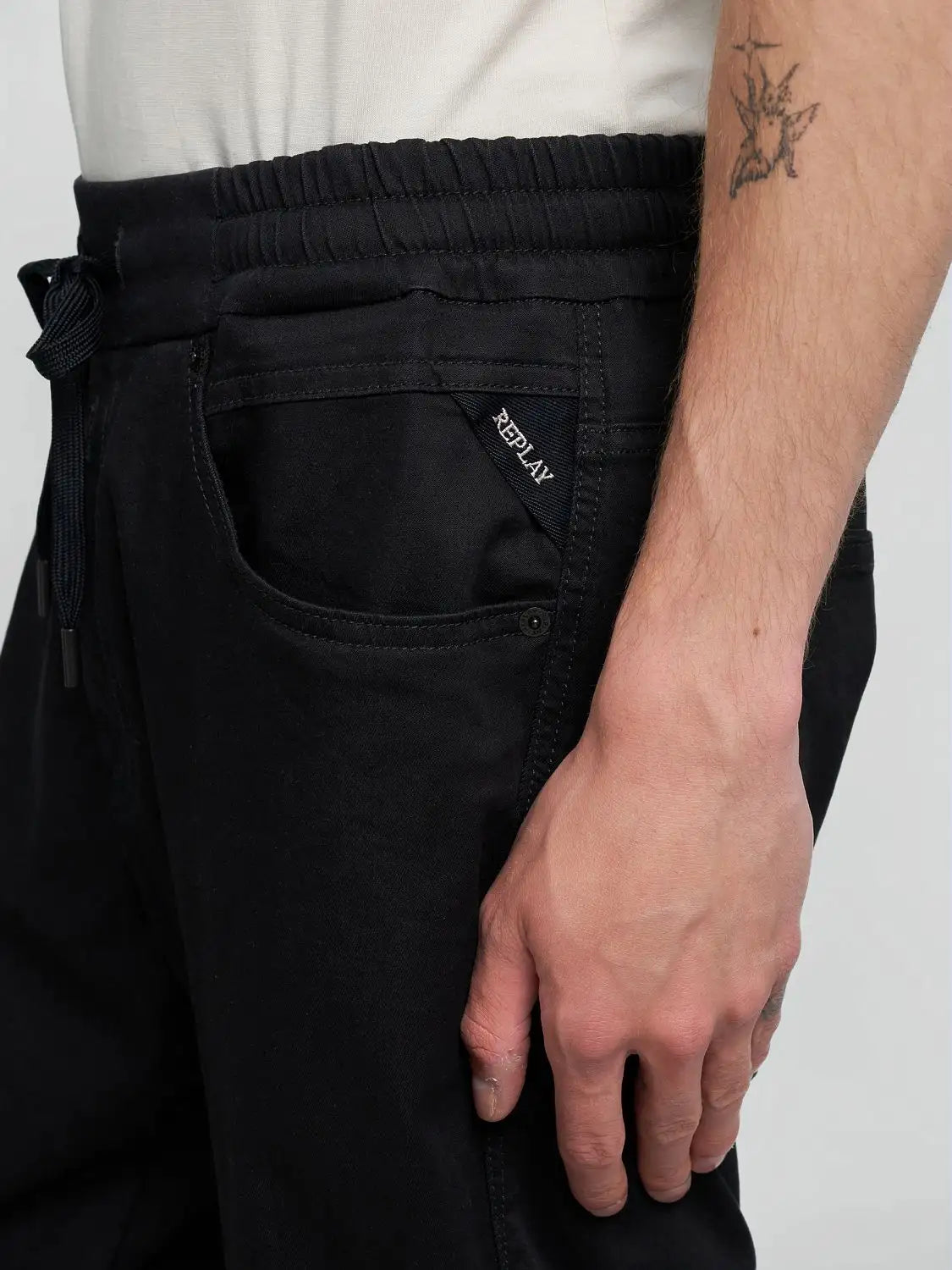 Panta jogger nero Replay