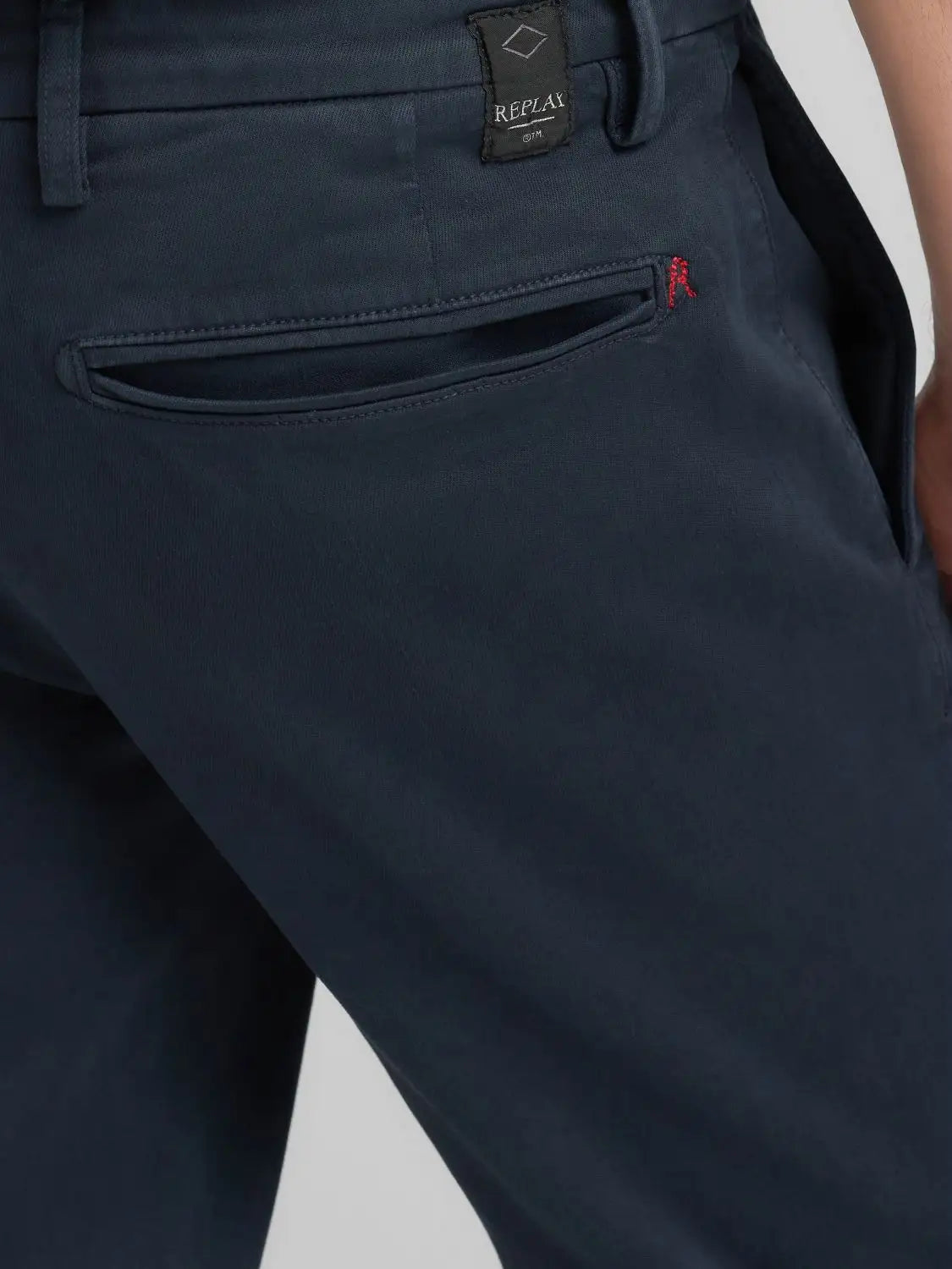 Pantalone chino blu slim fit Replay