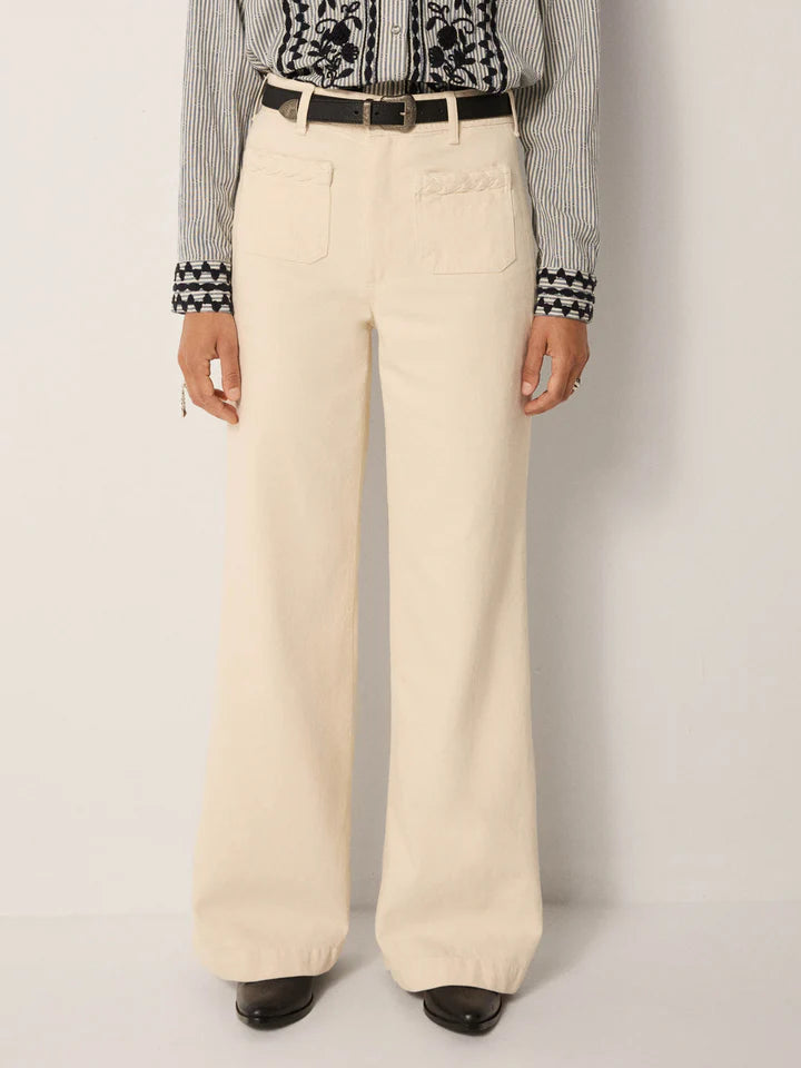 Pantalone denim ecru Maison Hotel