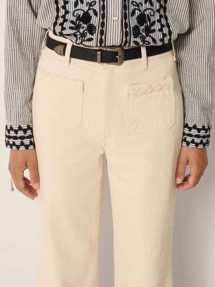 Pantalone denim ecru Maison Hotel